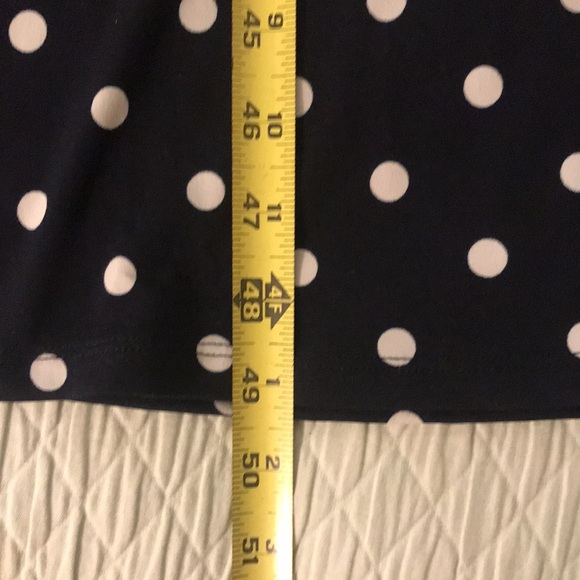 CJ Banks Navy Blue & White Polka Dot Sleeveless Dress Curves Ruched Waist Detai… - Picture 16 of 16